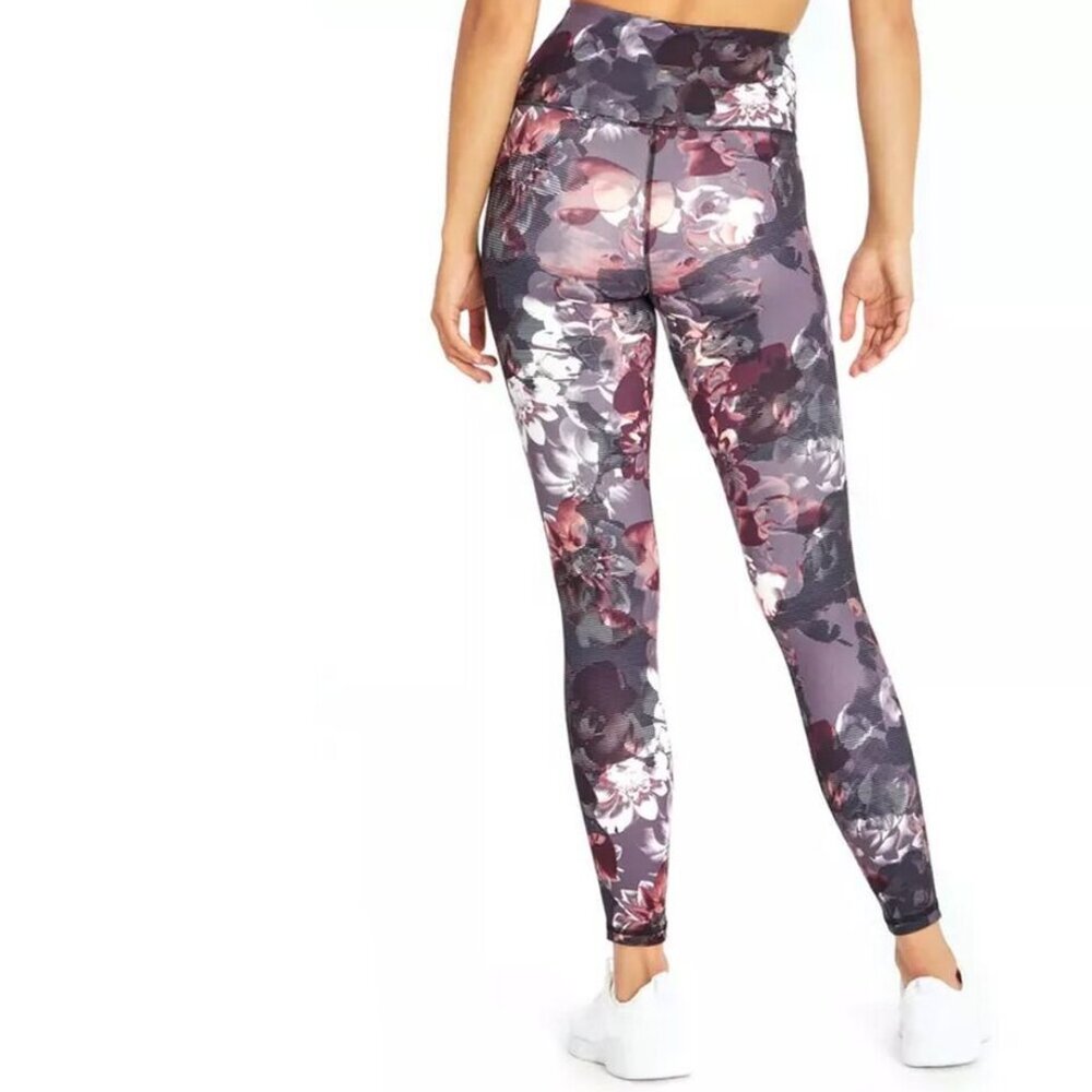Balance Collection Floral Print Dry-Wik High Rise Contender 25" Ankle Leggings S - Picture 2 of 8